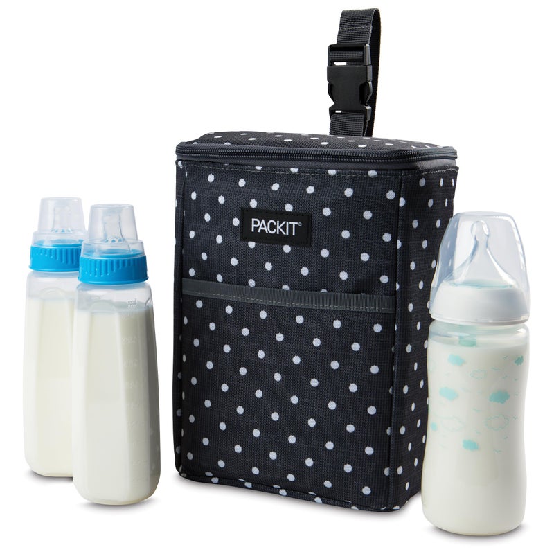PackIt Freezable Double Bottle Bag, Built with EcoFreeze Technology, Collapsible, Reusable, Zip Closure, Buckle Handle, Perfect for Breastmilk and Formula On the Go - Image 4
